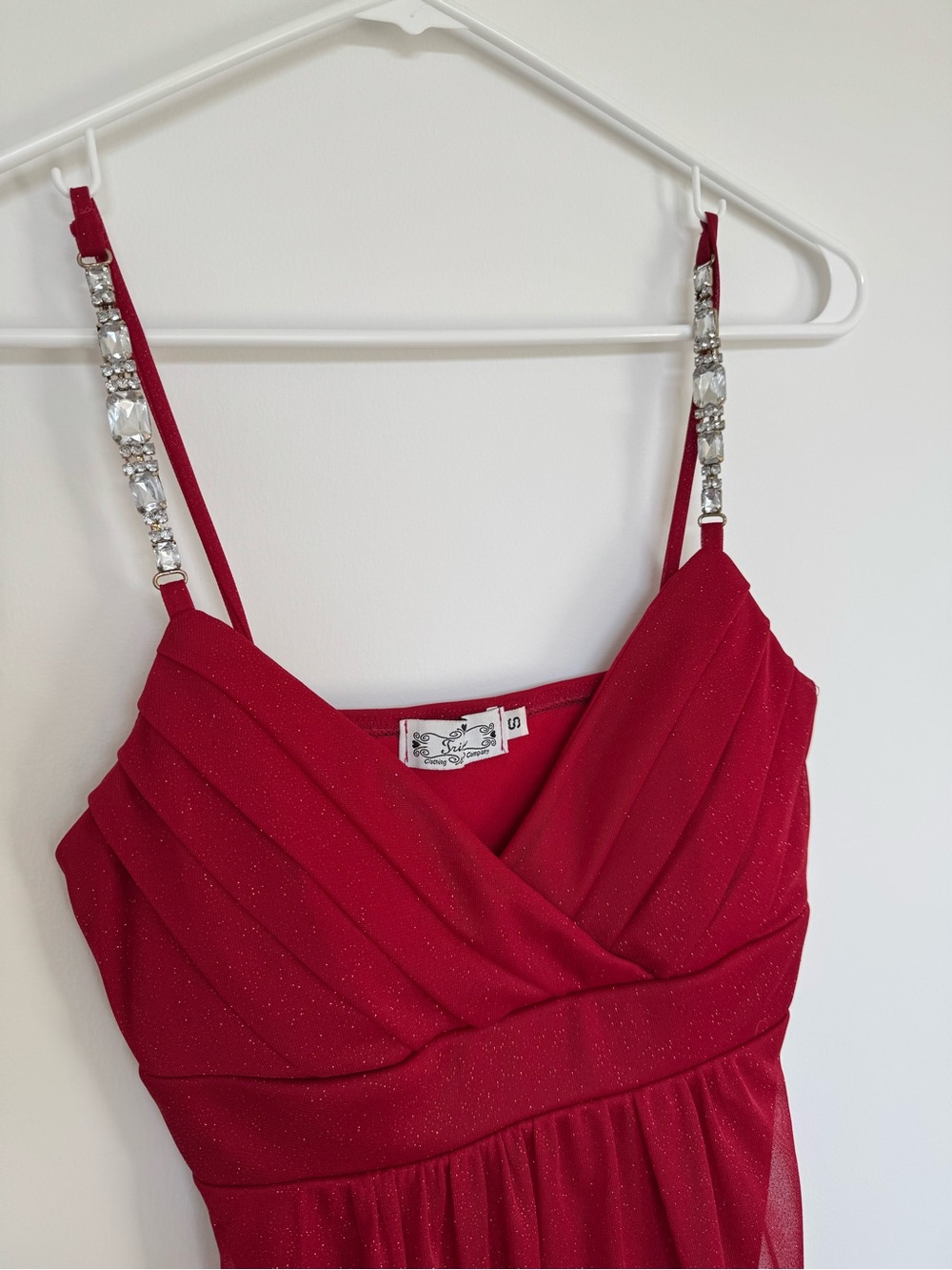 Trixxi Red Shimmer Formal Dress